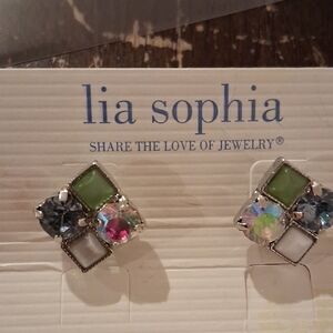 Lia Sophia Colorful Square Earrings